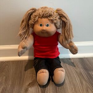Cabbage Patch Kids Doll Vintage 1978 1982 Light Brown Hair Green Eyes